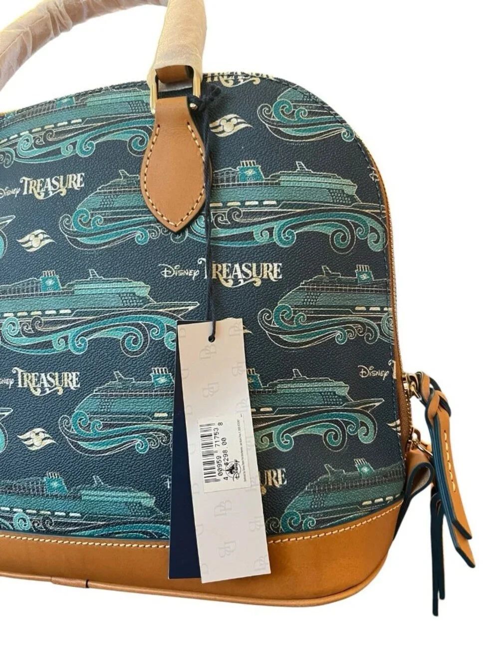 Dooney & Bourke Disney Cruise Line Inaugural Treasure Satchel Purse Crossbody NW - Picture 9 of 10